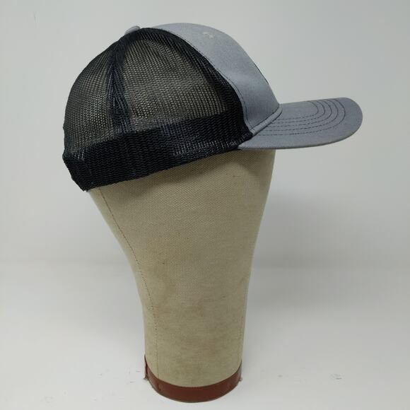 Port Authority Youth Boys Embroidered L Snapback Mesh Back Hat Gray Black - Picture 6 of 12